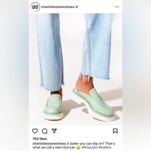 New! Charlotte Stone Duncan Platform Loafers w/ bag